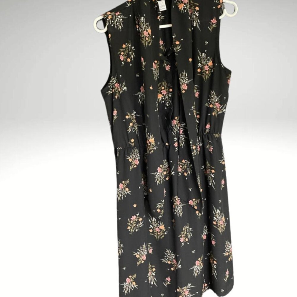 Another Story Medium Black Floral Sleeveless Dress 🌸✨